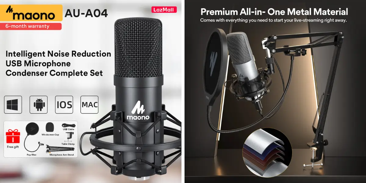 MAONO AUA04 USB Microphone Kit (3).webp